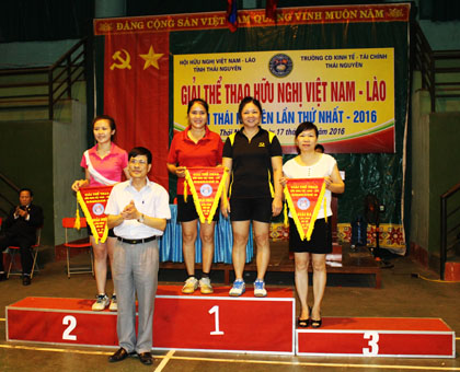  Trường CĐ Kinh tế-Tài chính Thái Nguyên đăng cai tổ chức giải thể thao hữu nghị Việt Nam-Lào tỉnh  Thái Nguyên lần thứ nhất.